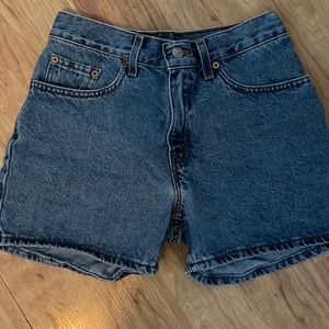 Levi’s medium wash jean shorts